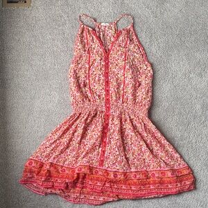 Poupette St. Barth Pink and Yellow Floral Dress